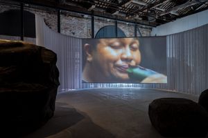 Exhibition view: Mark Savlatus, _Sa kabila ng tabing lamang sa panahong ito / Waiting just behind the curtain of this age_, Philippines Pavilion, The 60th International Art Exhibition, La Biennale di Venezia, Venice (20 April–24 November 2024). Courtesy La Biennale di Venezia. Photo: Andrea Avezzù.